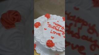 Birthday Cake with Whipped Cream FrostingCake with Whipped Cream Frosting shortsfeed cake viral [upl. by Oguh]