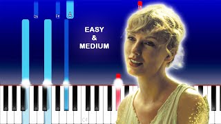 Taylor Swift  Cardigan  Tik Tok Part Easy amp Medium Piano Tutorial [upl. by Tnomal573]