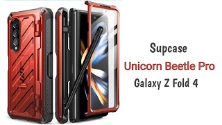 Supcase Unicorn Beetle Pro with SPen Slot for the Galaxy Z Fold 4 Ruddy [upl. by Effy]