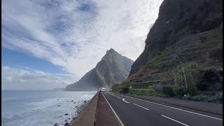 Port Moniz Teleferico cable car ride Madeira Portugal [upl. by Naesad]