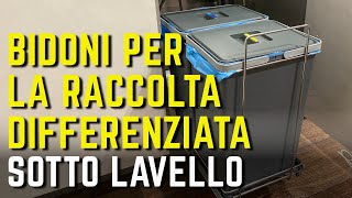 PATTUMIERA per la RACCOLTA DIFFERENZIATA in cucina SOTTO IL LAVELLO di ELLETIPI [upl. by Atinniuq]