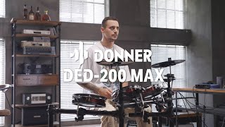 Donner DED200 MAX Electronic Drum Set [upl. by Ahsaekal47]