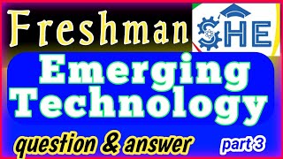 Emerging Technology Freshman Course Exam and Answer part1 freshmancourse ethiopiaeducation [upl. by Alinna]