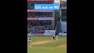 Shubman gill wicket out dismissal on 80 Runs  ind vs NZ [upl. by Ecinom]