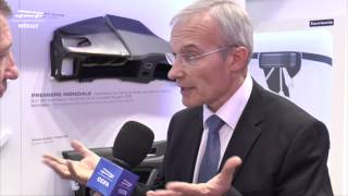 Interview CCFA  Christophe Aufrère FAURECIA  Mondial de lAutomobile 2014 [upl. by Popelka803]