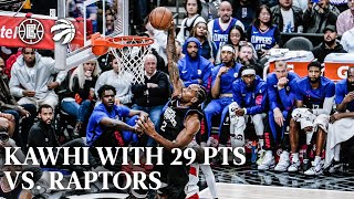 Kawhi Leonard With 29 PTS vs Raptors  LA Clippers [upl. by Jae]