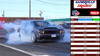 fastest quarter mile hellcat in Canada on pump gas 94 stock motor stock transmission [upl. by Marb]