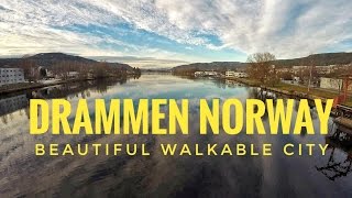 Norway HD  Drammen City  Best Walkable City [upl. by Wildee]