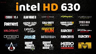 Intel HD Graphics 630  30 Games Tested in 2023  HD 630 Gaming [upl. by Zigmund362]