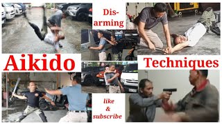 Aikido Disarming Techniques Compilation aikido selfdefense sports [upl. by Kensell]