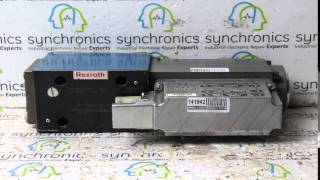 REXROTH  PROPORTIONAL VALVE 5WRPE 10 F1B 70L2XG24K0B5M Repaired at Synchronics [upl. by Hairam]