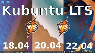 Kubuntu 1804 vs 2004 vs 2204 Through the Years [upl. by Sholeen]