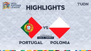 HIGHLIGHTS  Portugal 50 Polonia  UEFA Nations League 2024  TUDN [upl. by Hope]