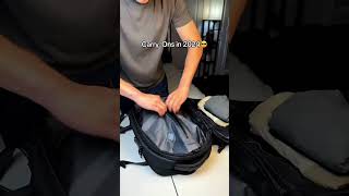 Checked bags🤢 carry ons🤩 travelhack backpack luggage [upl. by Venice783]