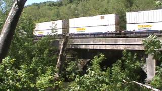 NS westbound intermodal train in Spruce CreekPA [upl. by Issak]