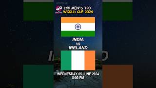 India vs Ireland  🇮🇳 VS 🇮🇪  India vs Ireland T20 World Cup 2024 t20 shorts indvsire [upl. by Oironoh]