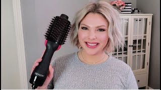 REVLON OneStep Volumizer Hair Dryer amp Styler  SHORT HAIR REVIEW  DEMO [upl. by Topliffe914]