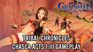 Genshin Impact Tribal Chronicles Chasca Story Quest Gameplay Japanese Dub [upl. by Newob]