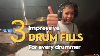 3 Drum Fills That IMPRESS Your Friends  Drum Lesson [upl. by Ellebyam]