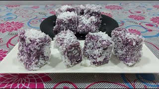 Purple Sweet Potato Sago Kuih Different Style of kuih With Simple Ingredients Steamed Sago Cake [upl. by Tim]