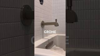 DIY Bathroom Makeover with Grohe tub spout plumbing tubspout [upl. by Rodgers]