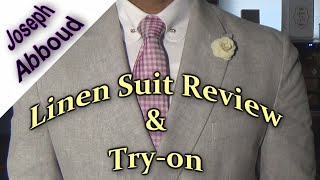 Linen Suit Review and Tryon Joseph Abboud [upl. by Christopher]