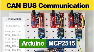 CAN BUS Communication Using Arduino And MCP2515 Module [upl. by Eseerehs98]