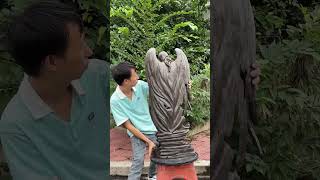 How to Make artwork🔨diy handmade craft Woodcarvingsculpturedayueershrots [upl. by Robers724]