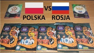 MECZ POLSKA VS ROSJA  KARTY PANINI ROAD TO RUSSIA 2018 [upl. by Hanni]