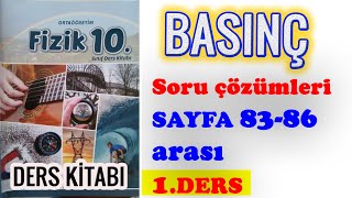 10SINIF FİZİK DERS KİTABI BASINÇ SORU ÇÖZÜMLERİ1 [upl. by Dibri]