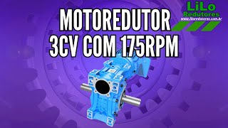 Motoredutor WCG01 com Motor de 3cv e 175rpm Weg Cestari Trifásico 110 NDJ [upl. by Oretna231]