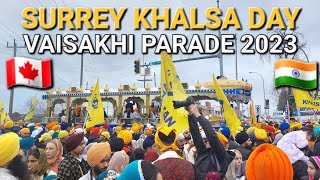 🇨🇦 🇮🇳 Surrey Vaisakhi Parade 2023 Celebrations Khalsa Day  Surrey BC Canada  April 22 2023 [upl. by Caplan]