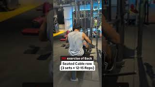 7th exercise of BackSeated cable row seatedcablerow cablerow backdayworkout backexercise gym [upl. by Atkins]