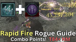 Diablo IV  Rapid Fire Rogue Build Guide  Push High Nightmare Dungeons T84 [upl. by Aile]