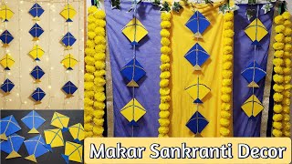 Makar Sankranti Decoration Ideas  DIY Pongal Decoration  Bornahan Decoration  Sankranti Crafts [upl. by Eckblad]