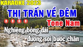 Thị Trấn Về Đêm Karaoke Tone Nam Nhạc Sống  Style Rumba Pro TH 3  Trọng Hiếu [upl. by Fernandina]