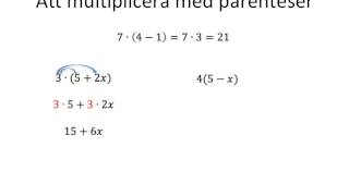 Multiplikation med parenteser [upl. by Martz]