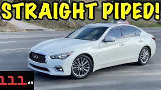 We Straight Piped a 2020 Infiniti Q50 30L Turbo [upl. by Sikata]