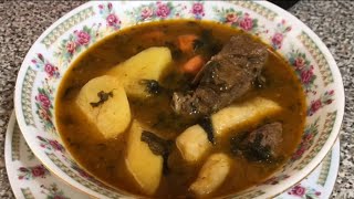 HOW TO MAKE HAITIAN BOUILLON aka HAITIAN BEEF STEW [upl. by Annahgiel]