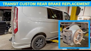 Ford Transit custom Rear Brake Discs and pads Replacement [upl. by Angelia]