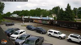 Norfolk Southern 9777 leads in Chesterton IN [upl. by Sidnarb938]