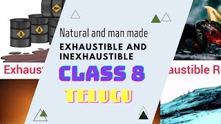 exhaustible and inexhaustible natural resourcesclass 8 telugu science trending physics [upl. by Shyamal923]