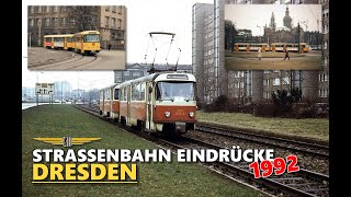 Straßenbahn Eindrücke aus Dresden  1992 [upl. by Onder]