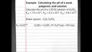 CHEMISTRY 201 Calculating pH of a weak polyprotic acid [upl. by Willabella]