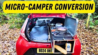 MicroCamper Conversion of a Toyota Aygo FULL BUILD [upl. by Suiluj]