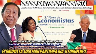 DrAbílio Araújo Sai Orador Ba II Forum Economista ALECONKoalia Papel CPLP Iha Economia Global [upl. by Mildrid]