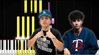 Eslabon Armado ft DannyLux  Jugaste y Sufri  Piano Tutorial  Free MIDI [upl. by Bernardina324]