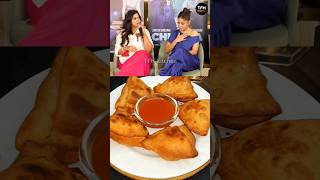 SHREYA amp SUNIDHIs Favourite SAMOSA Recipe 😍❤️ shorts samosa shreyaghoshal sunidhichauhan food [upl. by Ahsemat35]