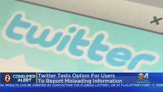 Twitter Testing Option For Users To Report Misinformation [upl. by Shirl604]