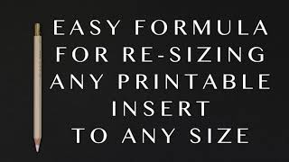 How to Resize any Printable Planner Insert A Simple and Easy formula [upl. by Derron212]